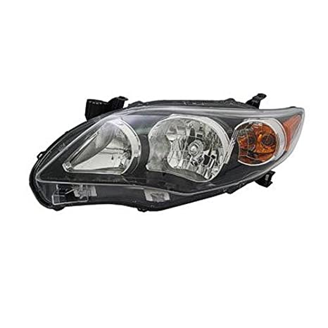 TOYOTA COROLLA 2009-2013 — HEAD LAMP LH; BLACK BEZEL; FOR S/XRS; SEDAN 2011-2013 ( EXCEPT JAPAN BUILT)