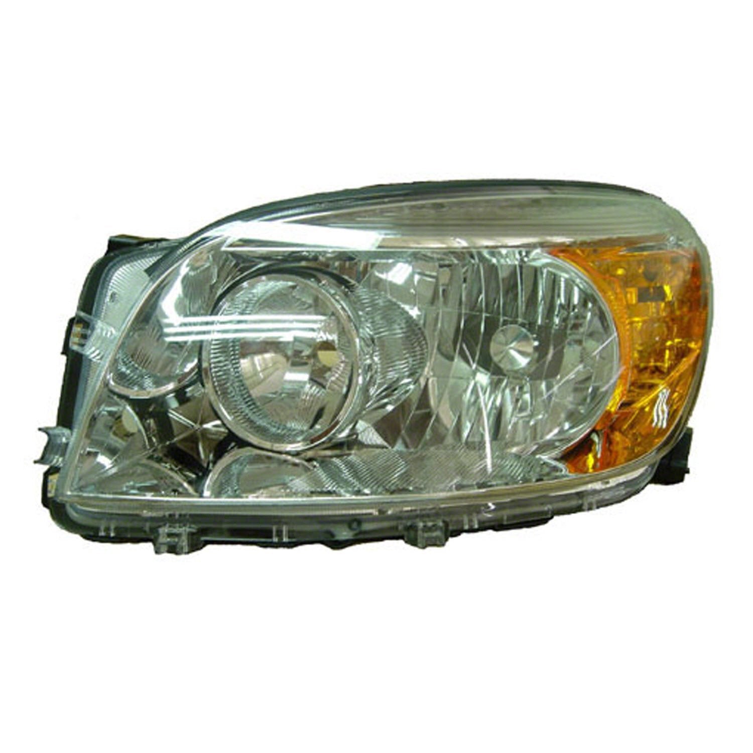 TOYOTA RAV4 2006-2012 — HEAD LIGHT LH; CHROME HOUSING; BASE/LIMITED MODELS; RAV4 2006-2008