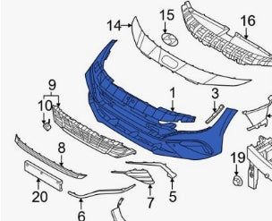 HYUNDAI ELANTRA 2024-2025 — FRONT BUMPER PRIMED; W/O SENSORS; ESSENTIAL/PREFERRED/LUXURY; 2024-2025 CAPA (86511-AAAA0)
