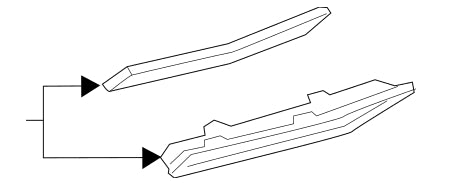 AUDI Q3 2019-2025 — REAR LOWER BUMPER MOLDING RH; TEXTURED DARK CHROME; W/O S-LINE; 2019-2024