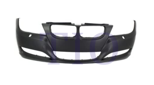 BMW 3 SERIES 2006-2011 — FR BUMPER PRIMED; W/O M-PKG/SENSOR HOLES; W/H.L WASHER HOLES; 3.0L; SEDAN / WAGON 09-11