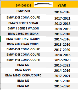 BMW 3 SERIES 2012-2018 — FRONT RE-BAR ; ALUMINUM ; FOR MANY MODELS; CLICK IMAGE FOR DETAILS