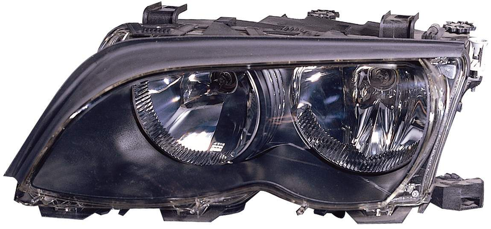 BM2502122 bmw 3 series 2002 2005 left headlight halogen black hq bm2502122 1