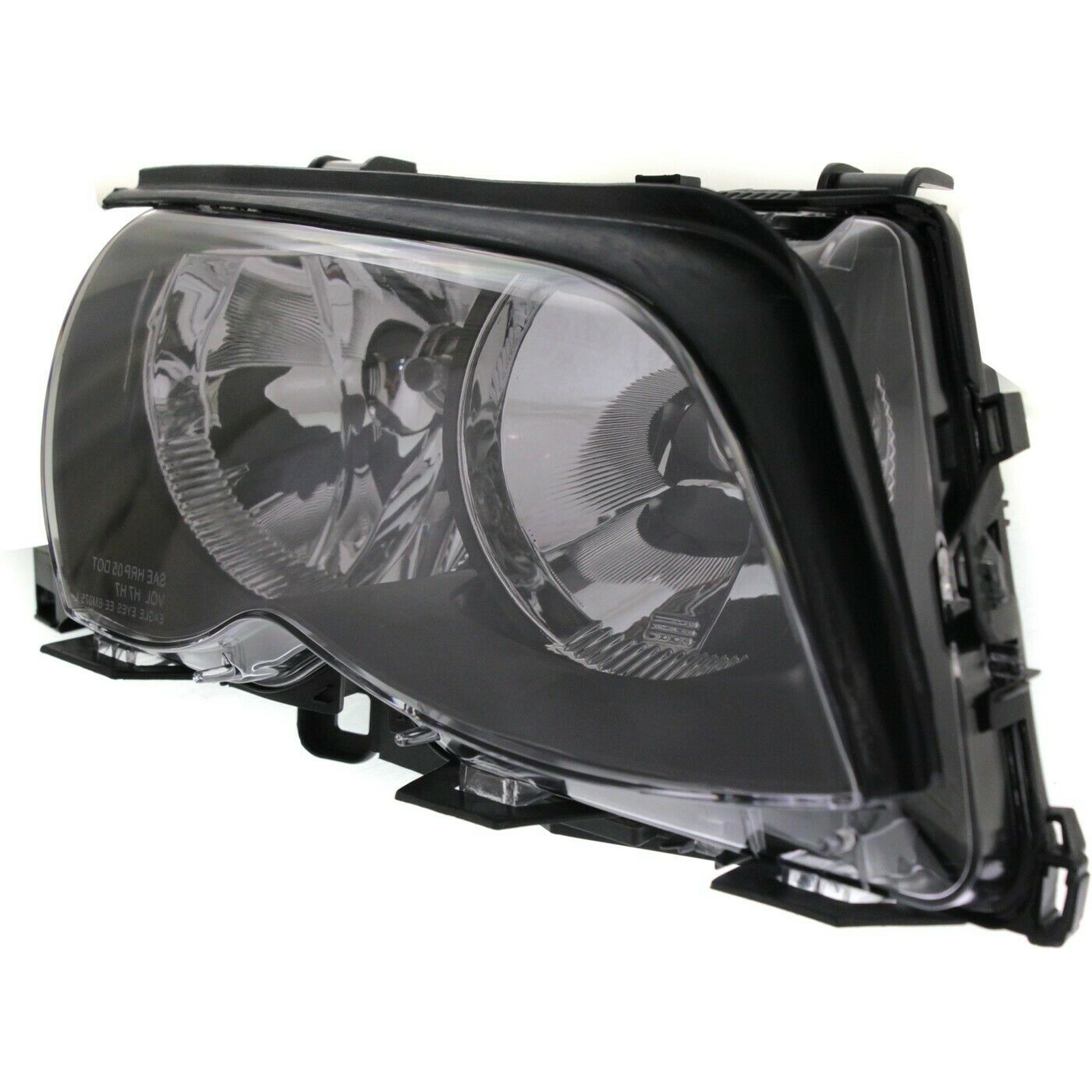 BM2503122 bmw 3 series 2002 2005 right headlight halogen black hq bm2503122 3