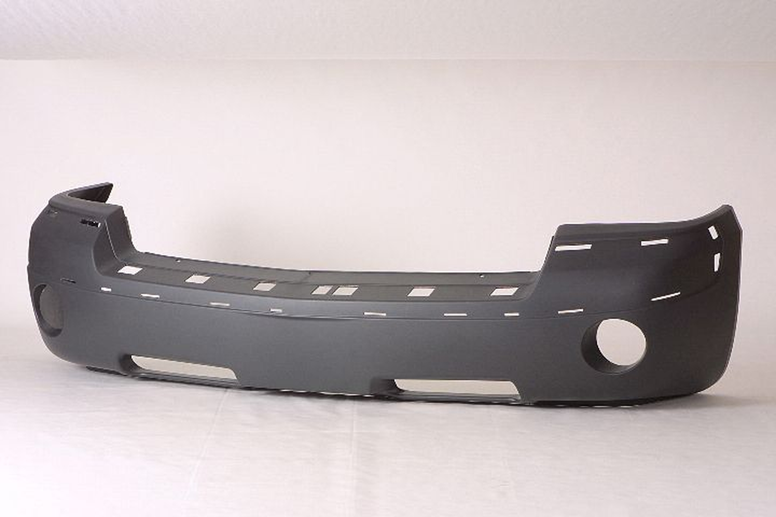 CH1000894 dodge dakota 2005 2007 bumper front textured dark gray with fog lamp hole mouldi 1