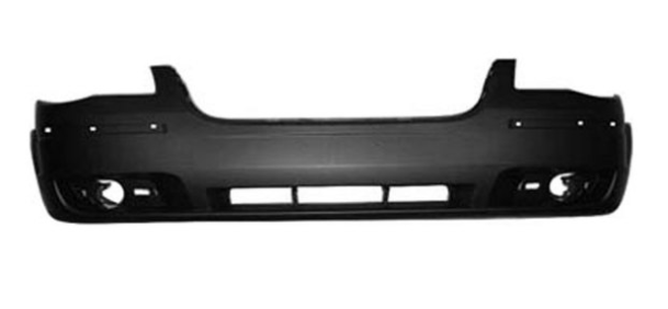 CHRYSLER TOWN & COUNTRY 2008-2010 — FRONT BUMPER PRIMED; W/WASHER AND CHROME INSERTS; 2008-2010