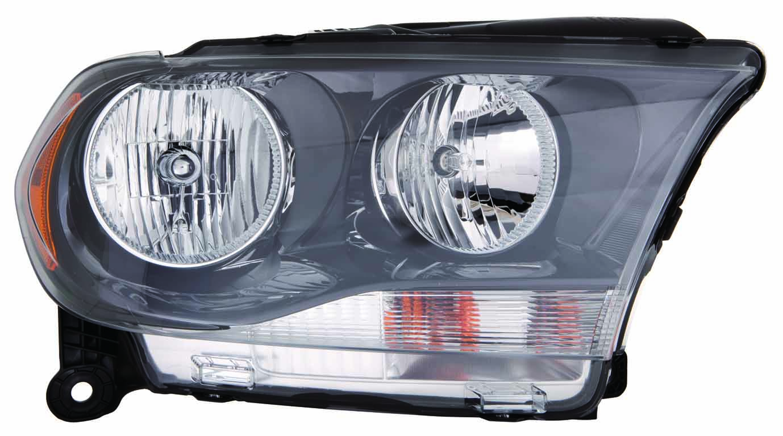 CH2502229 dodge durango 2011 2013 left headlight halogen black trim hq ch2502229 1
