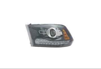 RAM RAM PICKUP-RAM 2011-2018 — HALOGEN PROJECTOR HEADLIGHT LH; FITS 25/3500 BLACK BEZEL & 1500 R-T/SPORT 2013-2014 CAPA