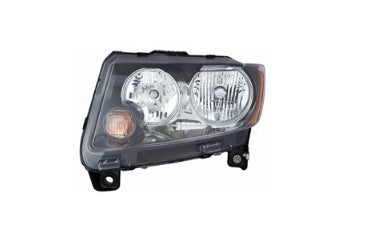 JEEP COMPASS_MK 2011-2016 — HALOGEN HEAD LIGHT LH; BLACK BEZEL; COMPASS_MK 2013-2016/CLASSIC 2017