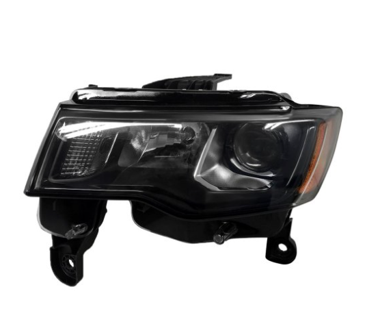 JEEP GRAND CHEROKEE 2011-2021 — HALOGEN HEADLIGHT LH; BLACK BEZEL; GRAND CHEROKEE 2017-2021/WK 2022