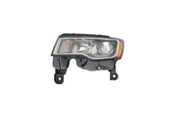JEEP GRAND CHEROKEE 2011-2021 — HALOGEN HEAD LIGHT LH; CHROME BEZEL; 2017-2021/WK 2022