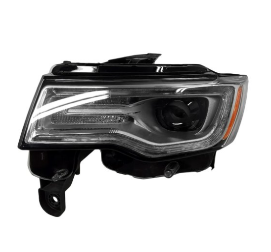 JEEP GRAND CHEROKEE 2011-2021 — HID HEADLIGHT LH; PROJECTOR; CHROME BEZEL; GRAND CHEROKEE 17-18
