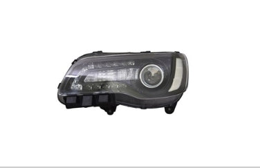 CHRYSLER 300 2011-2023 — HALOGEN HEAD LIGHT LH; BLACK; W/ LED DRL; 300 2018-2023