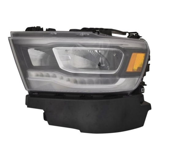 RAM RAM PICKUP-RAM 2019-2025 — LED HEADLIGHT LH; CHROME BEZEL; REFLECTOR TYPE; PICKUP-RAM-1500 2019-2024