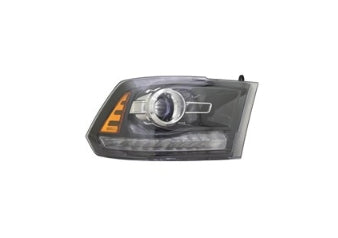 RAM RAM PICKUP-RAM 2011-2018 — HALOGEN HEADLIGHT RH; BLACK BEZEL; PROJECTOR TYPE; PICKUP-RAM 15-3500 16-18/1500_CLASSIC 19-24 CAPA