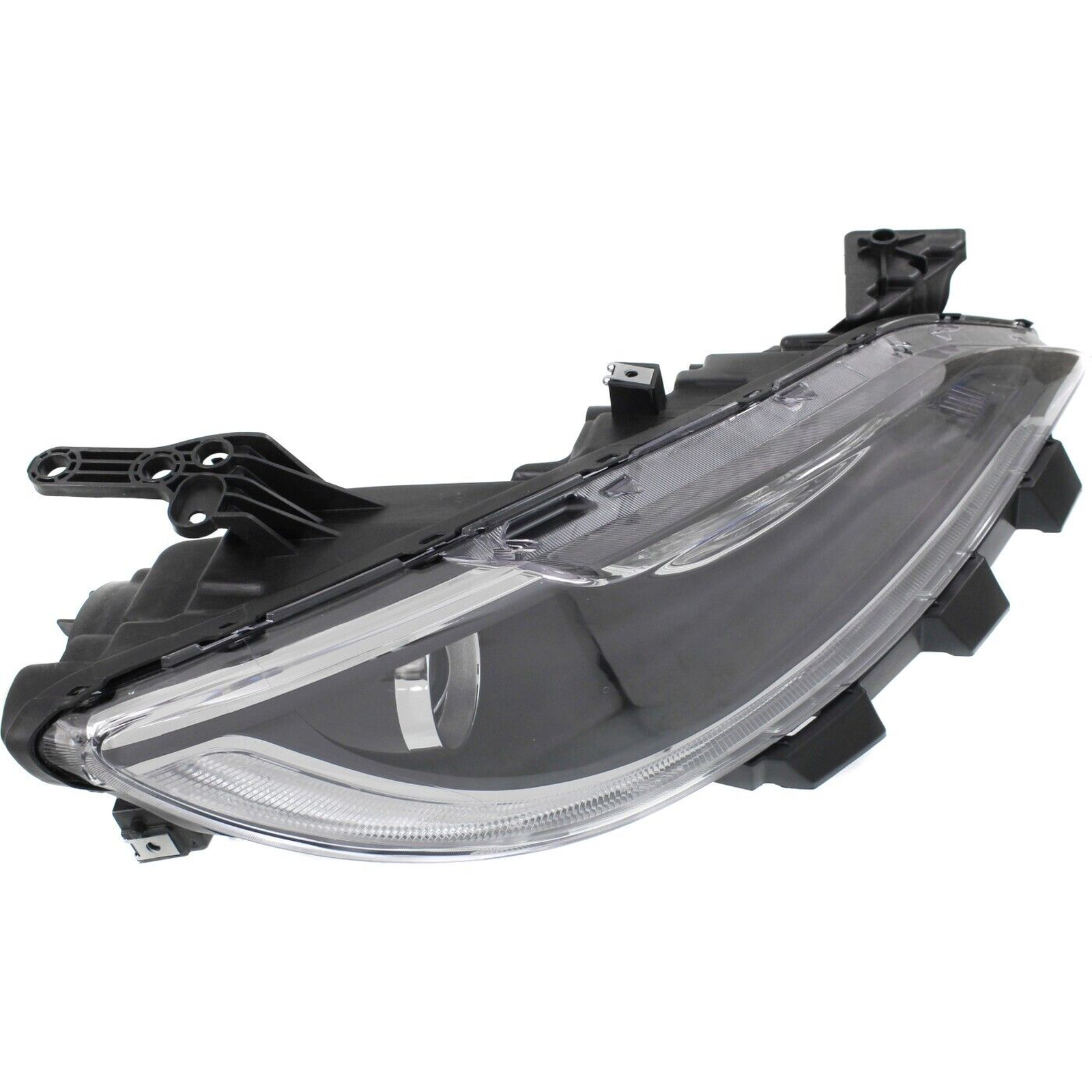 CH2503293 chrysler 200 2016 2017 right headlight halogen with led with chrome trim hq ch25 3