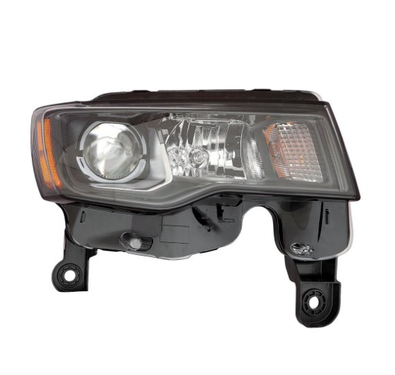 JEEP GRAND CHEROKEE 2011-2021 — HID HEADLIGHT RH; PROJECTOR; CHROME BEZEL; GRAND CHEROKEE 17-18
