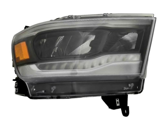RAM RAM PICKUP-RAM 2019-2025 — LED HEADLIGHT RH; BLACK BEZEL; REFLECTOR TYPE; RAM-1500 2019-2024