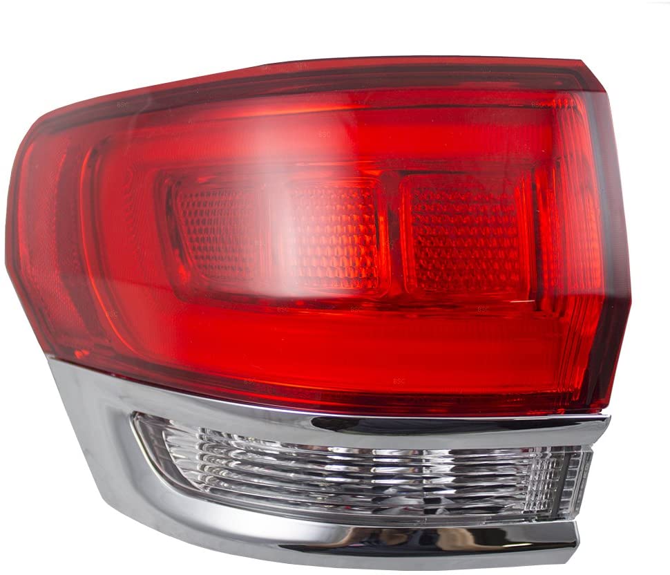 JEEP GRAND CHEROKEE 2011-2021 — OUTER TAIL LIGHT LH; CHROME TRIM; LAREDO/LIMITED/OVERLAND/SUMMIT; 14-21/WK 2022