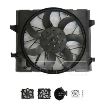 DODGE DURANGO 2011-2025 — RAD/CND FAN ASSEMBLY; W/ BRUSHLESS MOTOR; DURANGO 3.6L/5.7L 14-20/6.4L 21-24; G-CHEROKEE 3.0L 14-19; 3.6L/5.7 14-22; 6.4L 14-21; WK 2022 (OE 52014787AC)