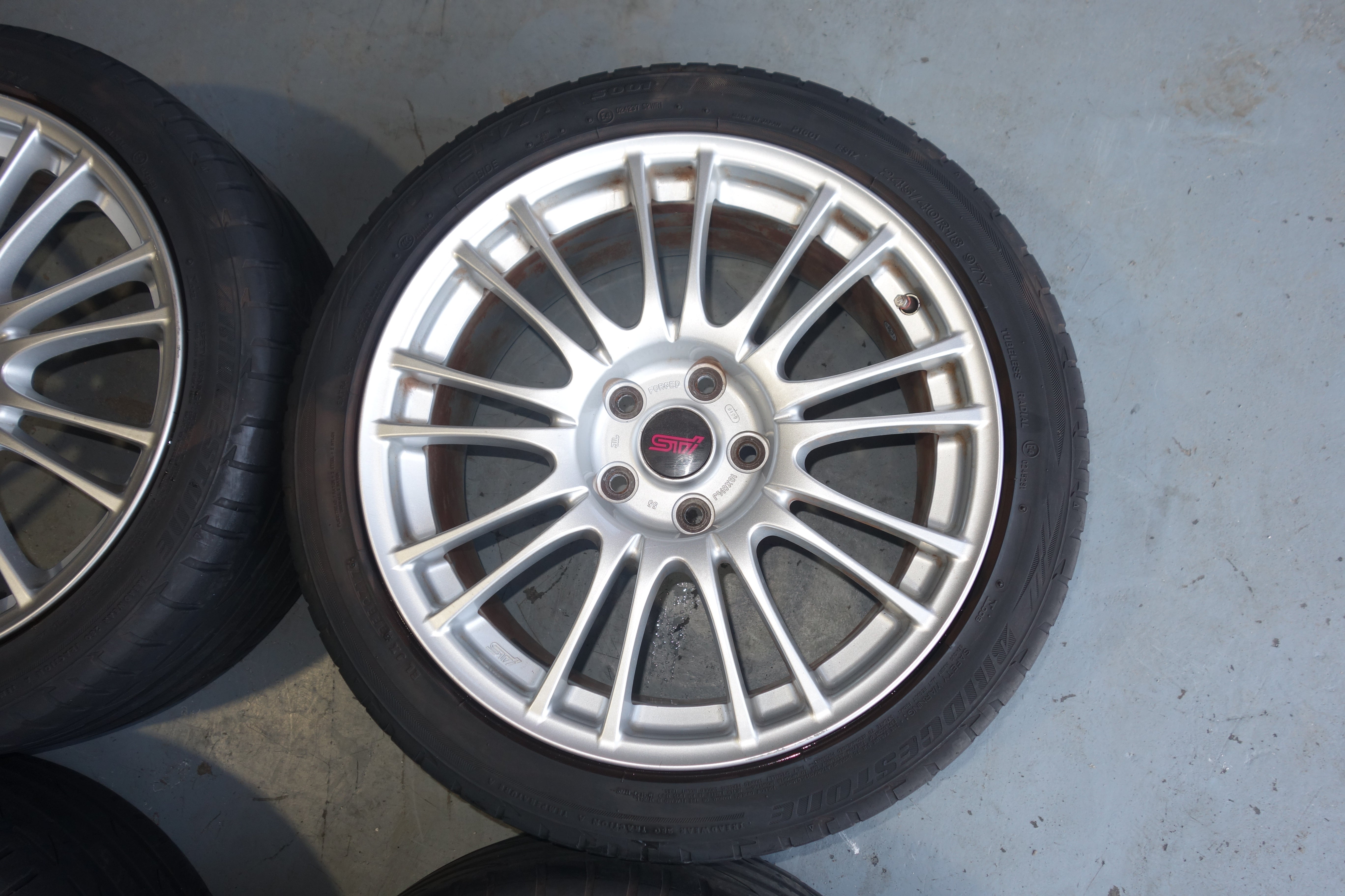 JDM Subaru Impreza WRX STi BBS Forged Rims Wheels Tires Mags GRB Light Weight 5x114.3 18x8.5 +55