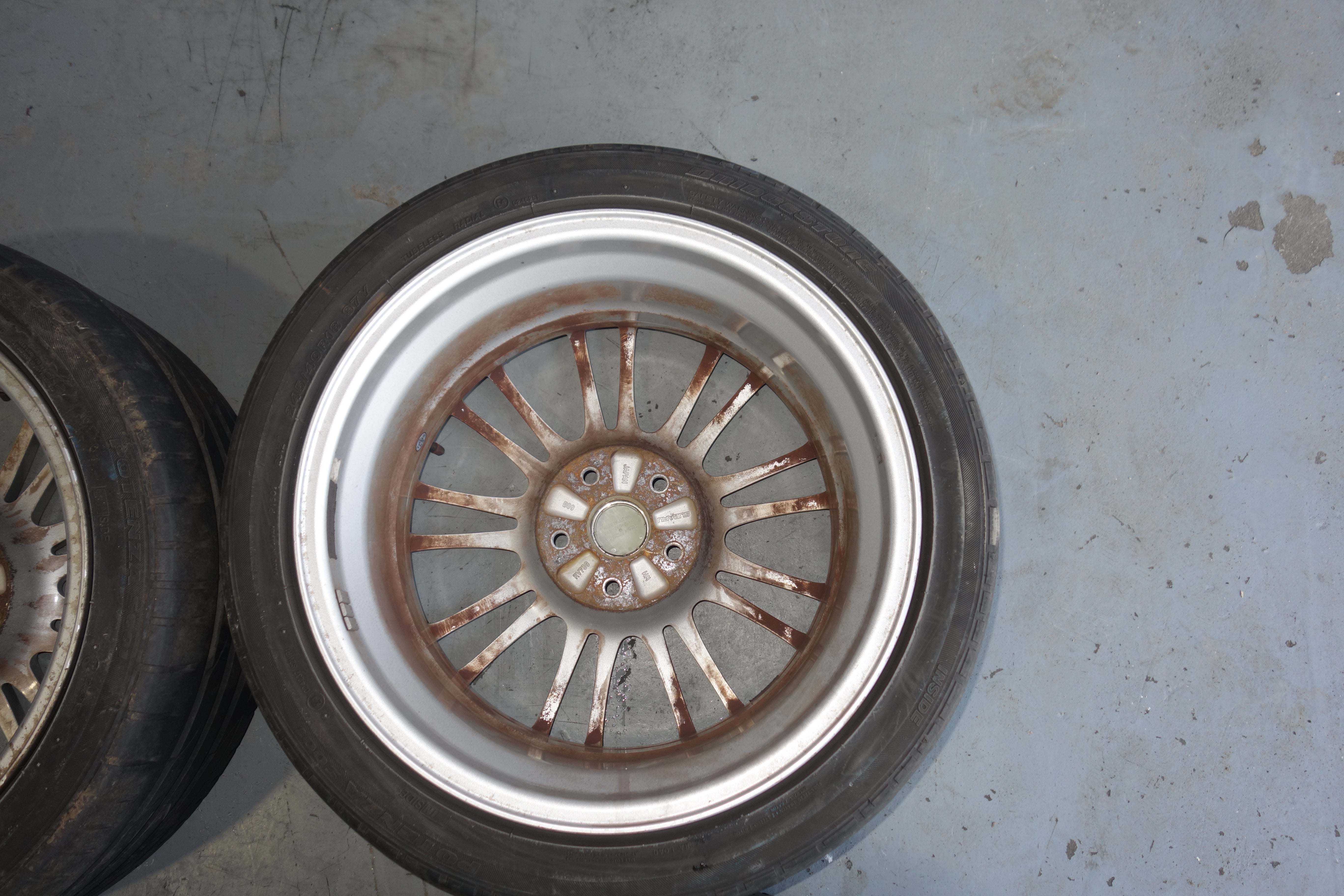 JDM Subaru Impreza WRX STi BBS Forged Rims Wheels Tires Mags GRB Light Weight 5x114.3 18x8.5 +55