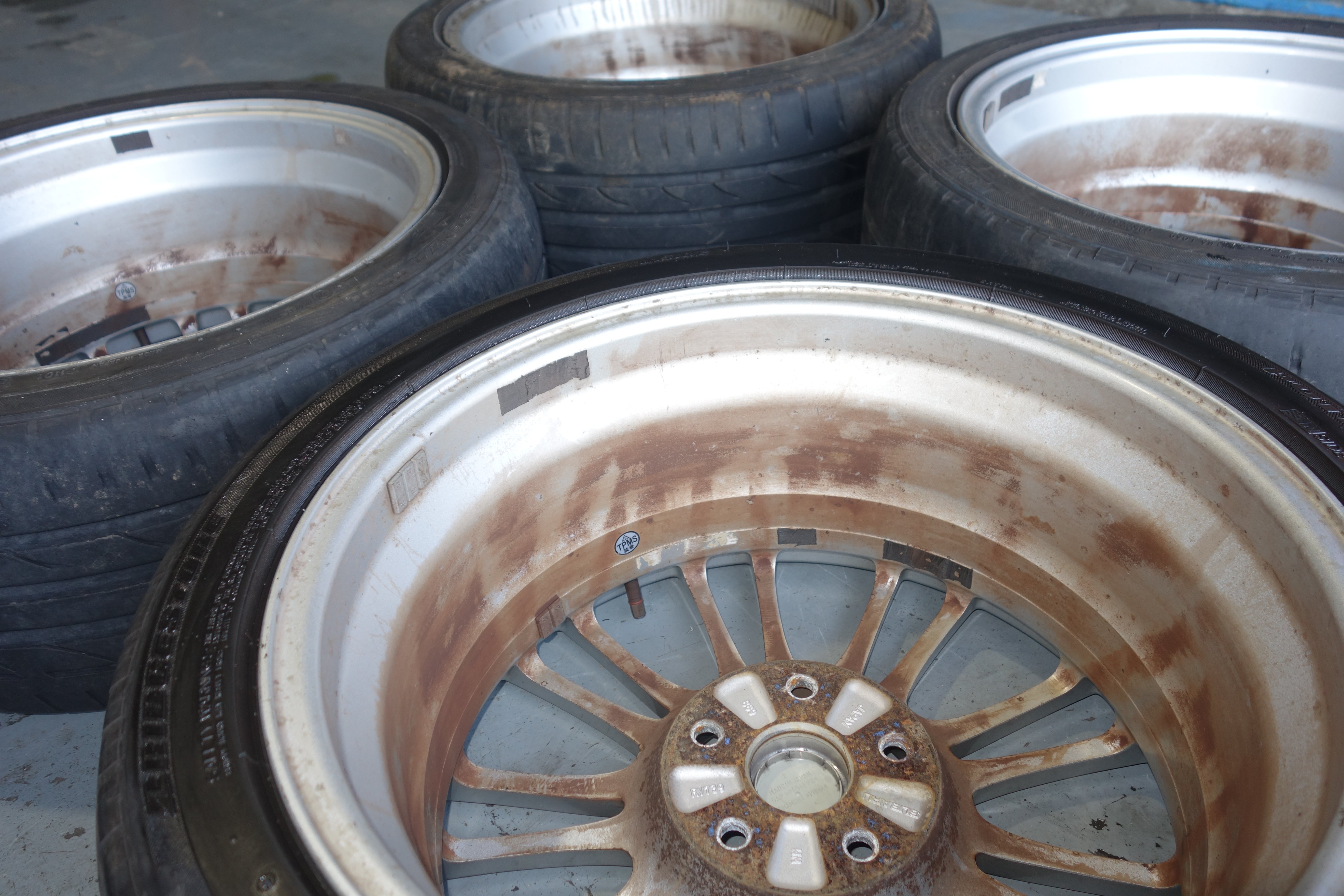 JDM Subaru Impreza WRX STi BBS Forged Rims Wheels Tires Mags GRB Light Weight 5x114.3 18x8.5 +55