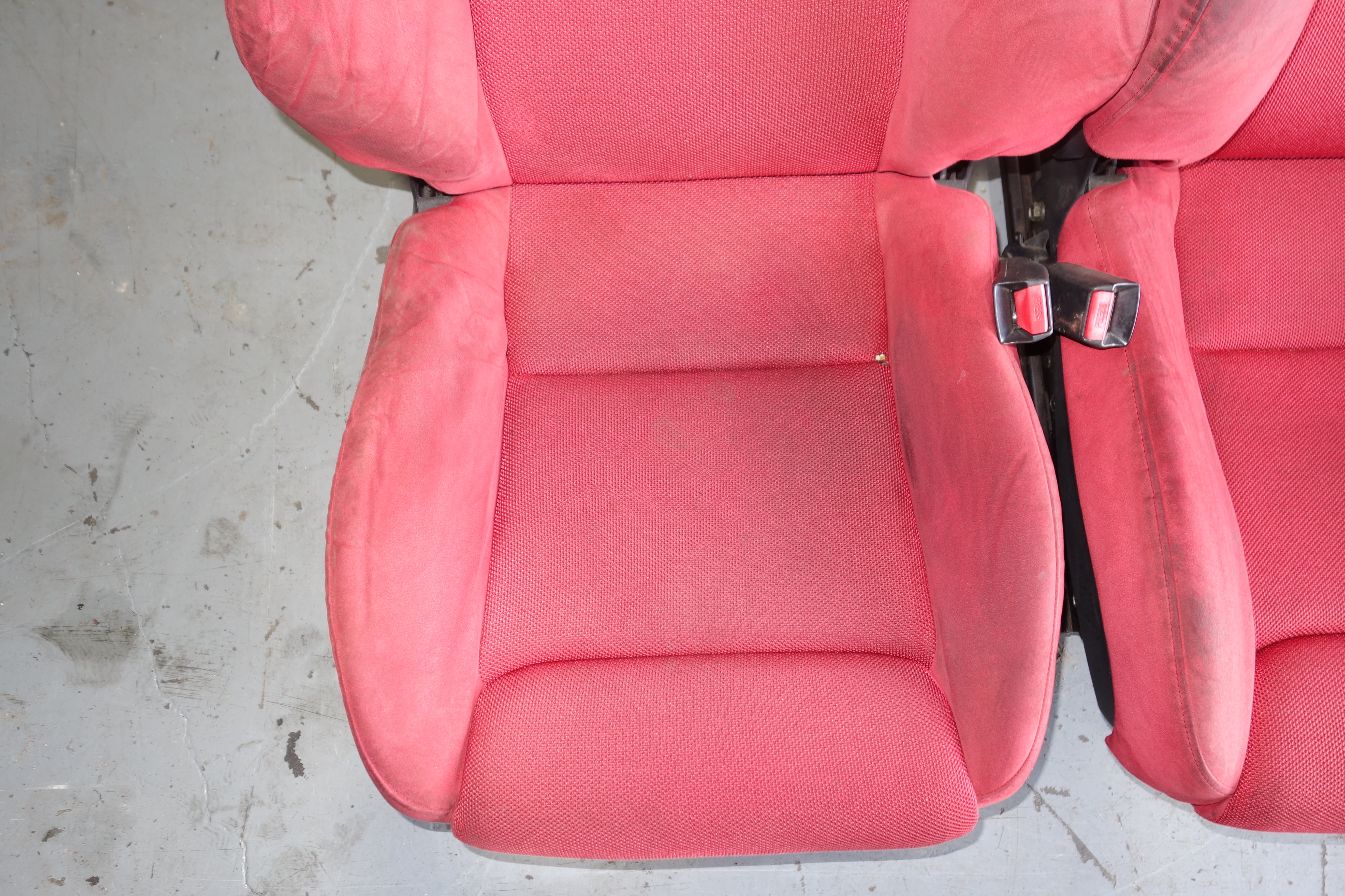 JDM Honda Civic Type R EP3 Recaro Seats Red Front Pair w/ Rails 2001–2005
