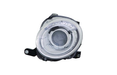 FIAT FIAT 500 — HEADLIGHT RH; W/O LOGO/BLACK TRIM; FOR HATCHBACK/CONVERTIBLE; 500_(FIAT) 2012-2018