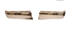 FORD PICKUP F150 2015-2017 — REAR 2-PC LH+RH BUMPER END SET; CHROME; STEEL; W/O SENSORS; 2015-2020/POOICE 2018-2020