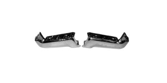 FORD PICKUP S-DUTY 2017-2022 — REAR 2-PC LEFT+RIGHT BUMPER END SET(FACE BAR); CHROME; STEEL; W/O SENSORS; SUPERDUTY/F450 2017-2022