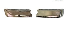 FORD PICKUP F150 2021-2023 — REAR 2-PC LH+RH BUMPER END SET; CHROME; W/O SENSORS; F-150/RESPONDER 2021-2023 (OE ML3Z17906CA)