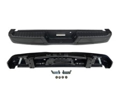 FORD PICKUP F150 2021-2023 — REAR STEP BUMPER ASS'Y; BLACK PTM; W/O SENSORS & ACTIVE ASSIST & HITCH; F-150/RESPONDER 2021-2023 (EXC RAPTOR/TREMOR)