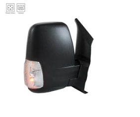 FORD TRANSIT VAN 2020-2025 — MIRROR RH; 12 PINS; TEXTURED; MEDIUM/HIGH ROOFS; POWER/BSD/POWER FOLD/SIGNAL; SHORT ARM; 2020-2025 (LK4Z-17682-EA)