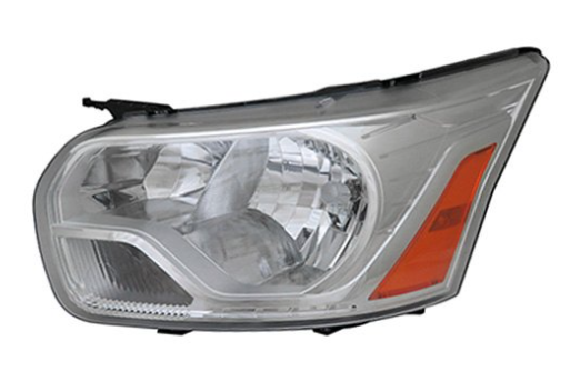FORD TRANSIT VAN 2015-2019 — HEADLIGHT LH; FROM 9/2/15 PRODUCTION; CHROME; TRANSIT T-150-350 VAN 16-23 ( CREW 20-23)