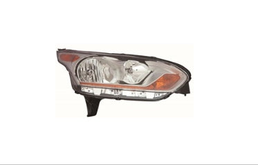 FORD TRANSIT CONNECT 2014-2023 — HEAD LIGHT RH; W/ ADAPTIVE; CHROME BEZEL; XLT/TITANIUM MODELS; TRANSIT_CONNECT 2014-2018 CAPA