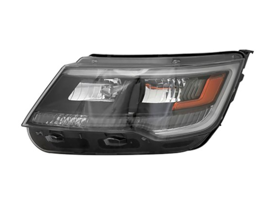 FORD EXPLORER 2016-2019 — HEADLIGHT LH; BLACK HOUSING; FOR SPORT MODELS 2016-2018 ( TO 4/2018 )