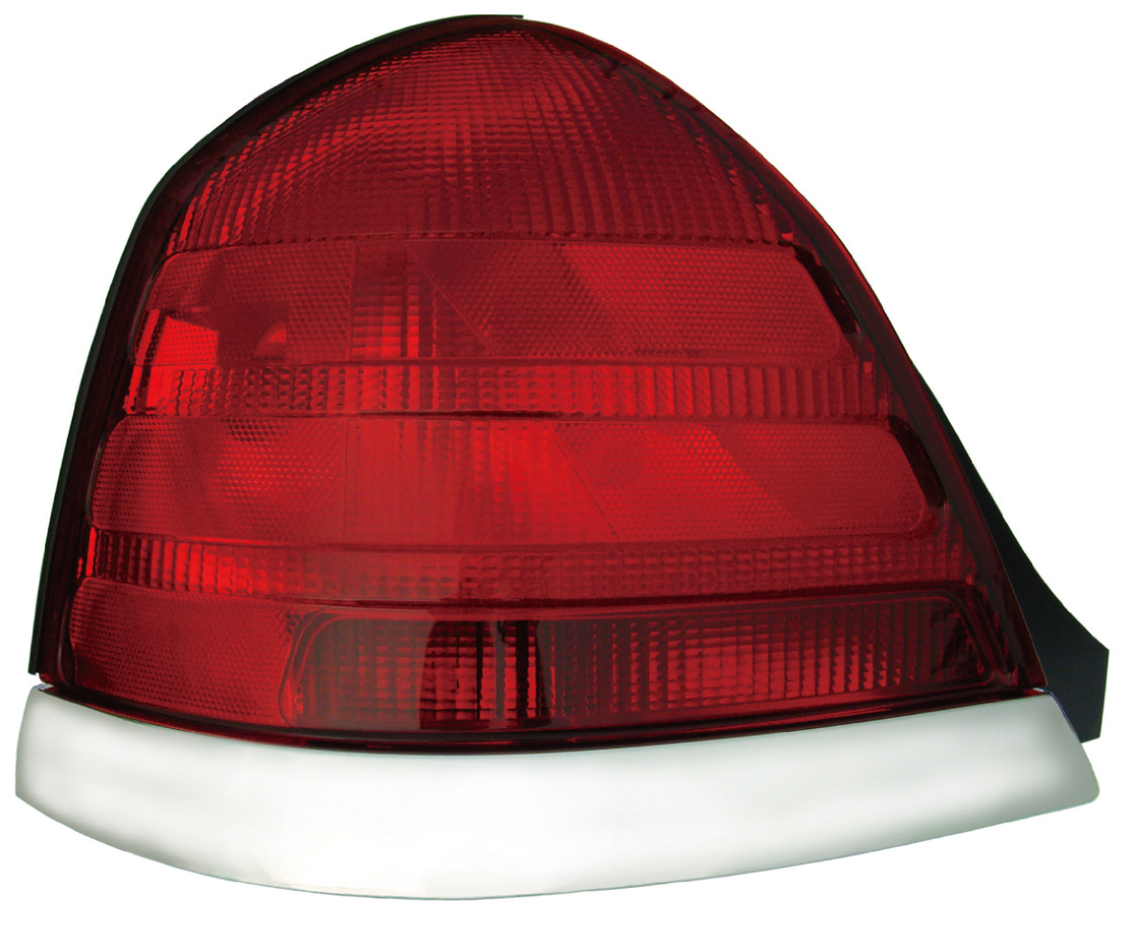 FO2800176 ford crown victoria 1999 2002 left taillight chrome moulding 2 bulb red hq fo280 1