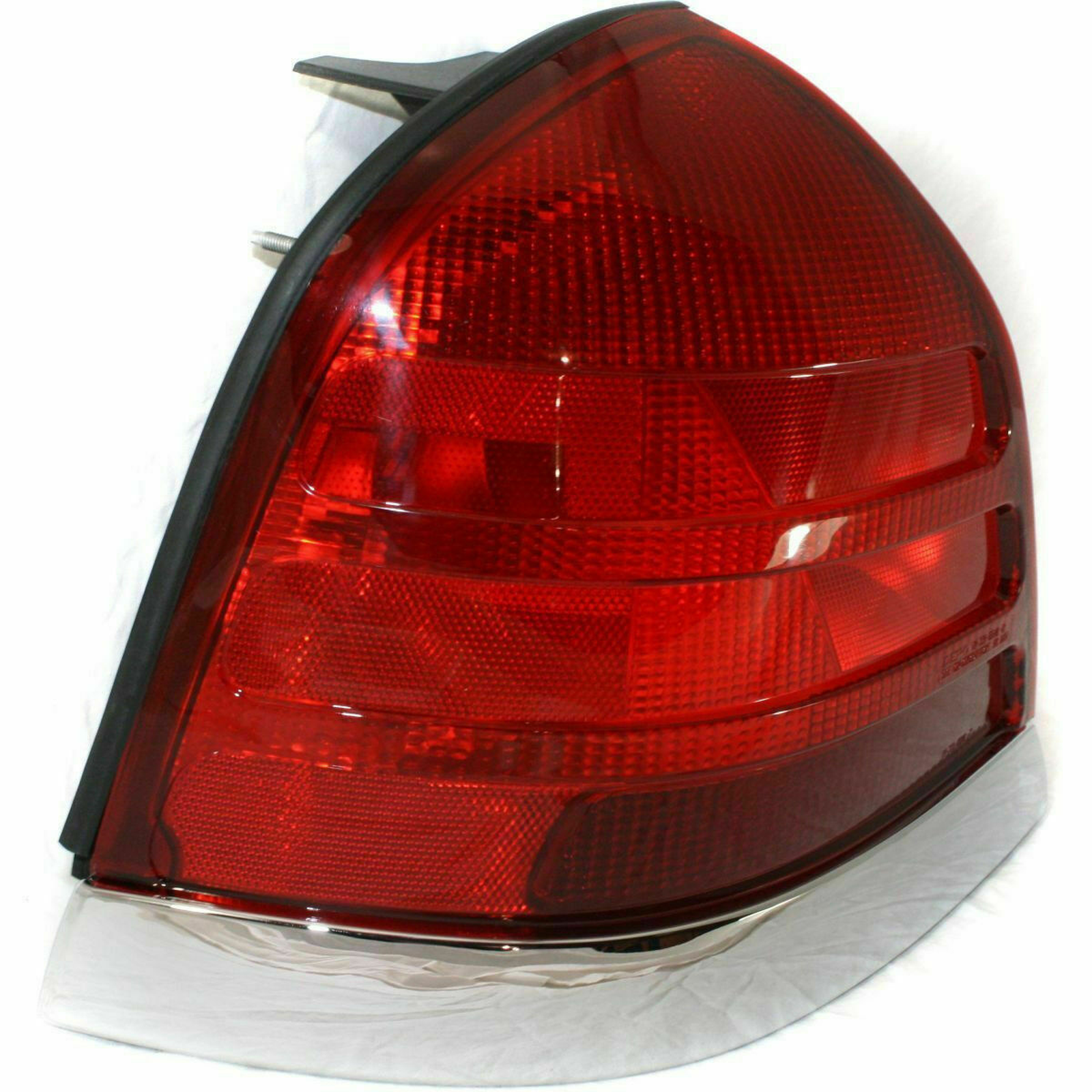 FO2800176 ford crown victoria 1999 2002 left taillight chrome moulding 2 bulb red hq fo280 3