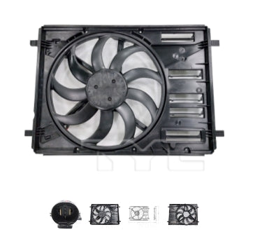 FORD BRONCO 2021-2025 — RAD/CND FAN ASSEMBLY; W/ BRUSHLESS MOTOR; BRONCO SPORT 1.5L/2.0L 21-22; MAVERICK 2.0L/2.5L 23-24 (OE LX6Z 8C607 D)