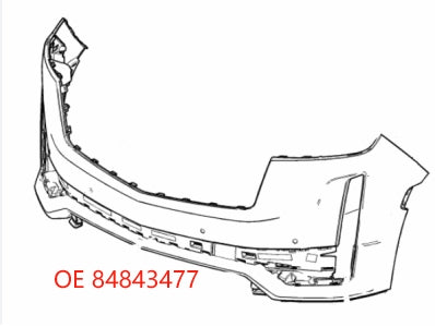 CADILLAC ESCALADE 2021-2024 — FRONT BUMPER PRIMED; W/O AUTO PARK SENSORS;W/ 4 ASSIST SENSORS; EXCEPT V; ESCALADE/ESV 2021-2024