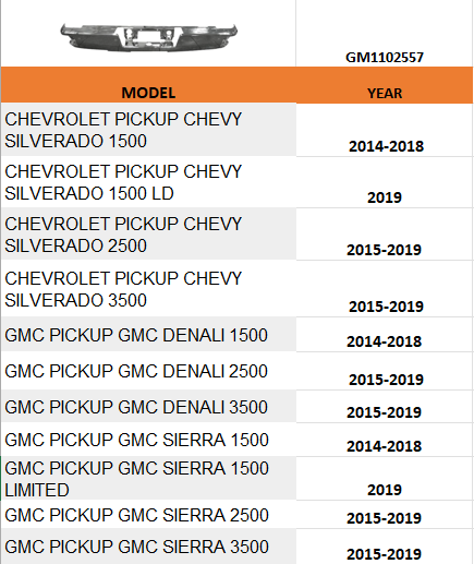 CHEVROLET SILVERADO PICKUP 2014-2018 — REAR STEP BAR; CHROME; W/ CORNER STEP AND SENSOR; SILV/SIERRA 14-19 ( DOUBLE CHECK IMAGE)