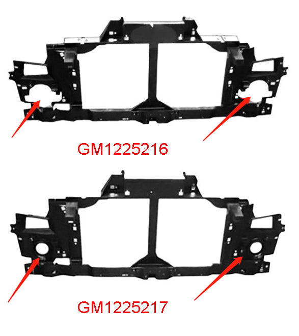 CHEVROLET EXPRESS VAN 2003-2025 — RAD. SUPPORT; FITS 03-17 W/ COMPOSITE LAMP GRILLE; 18-19 ALL; EXPRESS/SAVANA 03-25