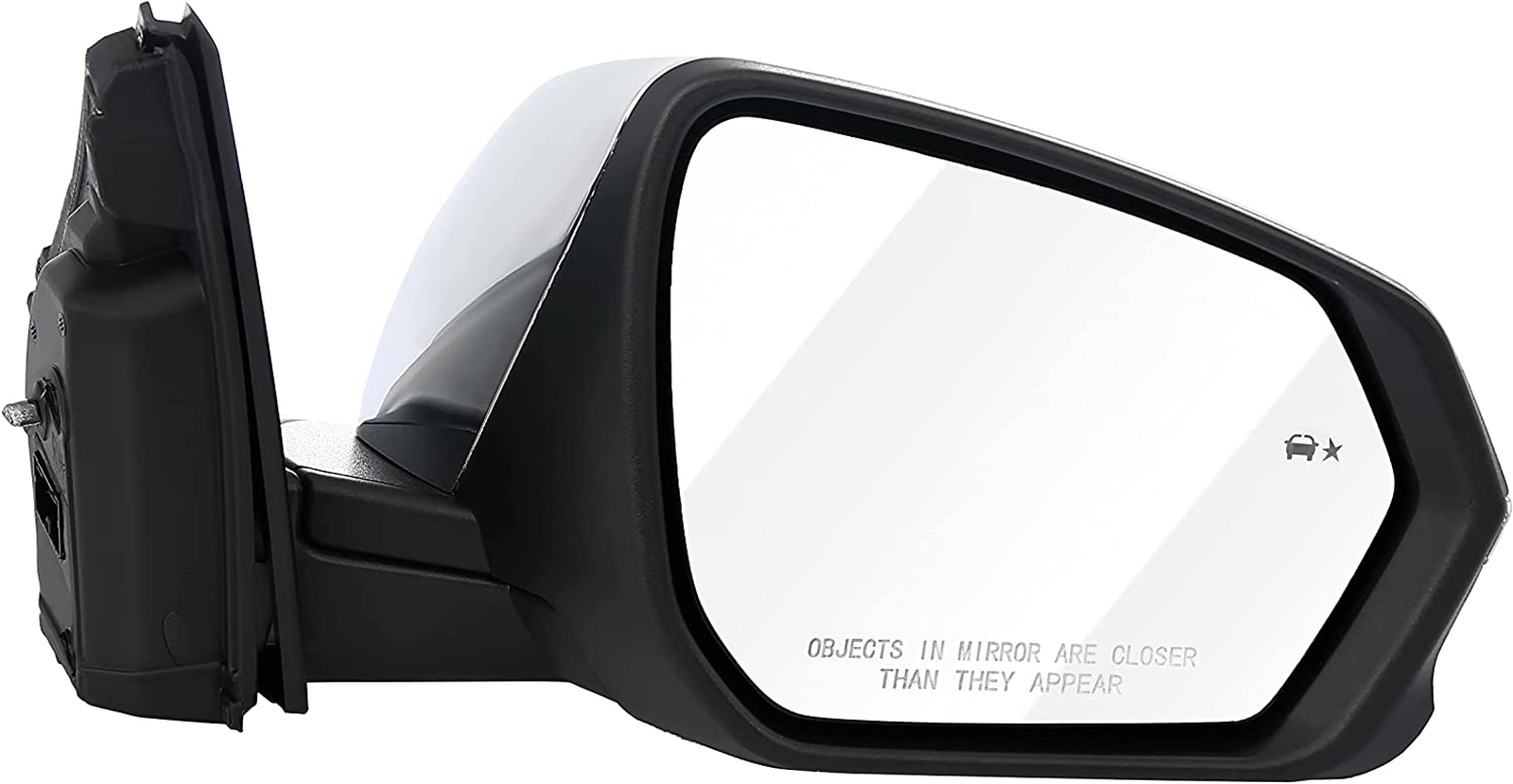 GM1321595 gmc terrain 2018 2023 right side mirror power htd chrome with blind spot signal 1