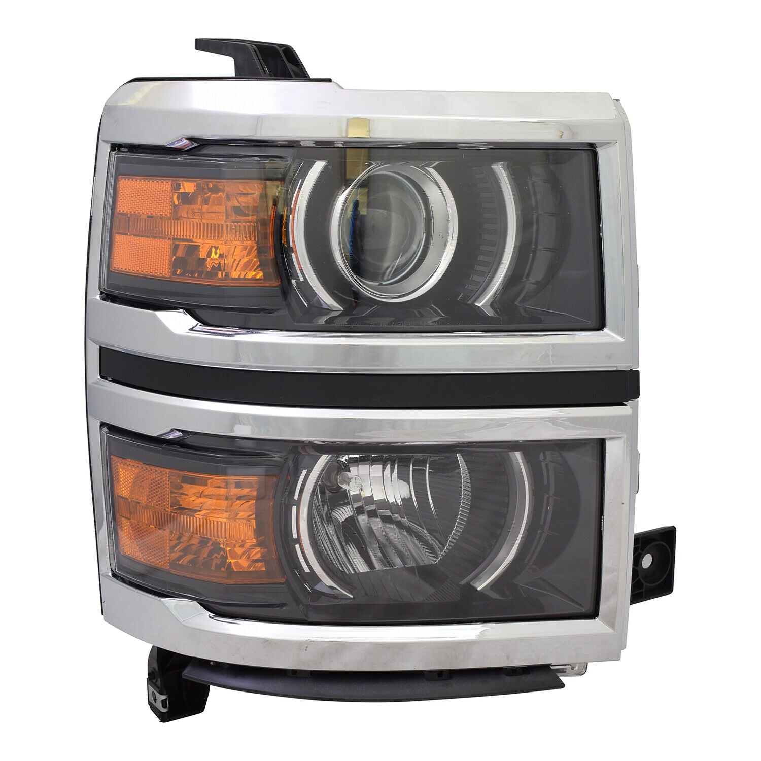 CHEVROLET SILVERADO PICKUP 2014-2018 — HALOGEN PROJECTOR HEADLIGHT RH; FITS LTZ/HIGH COUNTRY; 1500 2014-2015