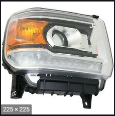 GMC SIERRA PICKUP 2014-2018 — HEAD LAMP HALOGEN RH; LED ACCENTS; SIERRA 1500/DENALI 14-15(LTD 19); SIERRA 25-3500 15 -19 /DENALI 25-3500 15-17 CAPA
