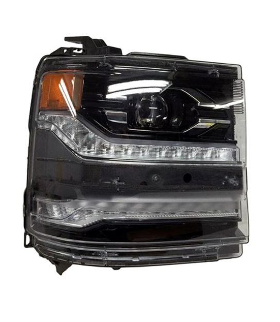 CHEVROLET SILVERADO PICKUP 2014-2018 — LED HEADLIGHT RH; PAINT TO-MATCH BEZEL; SILVERADO 1500 2016-2018/500 LD 2019