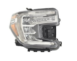 GMC SIERRA PICKUP 2019-2025 — HEADLIGHT RH; W/O LOGO; W/ LED SIGNAL; SIERRA/DENALI_1500 2019-2021/LTD 2022 (86285497)