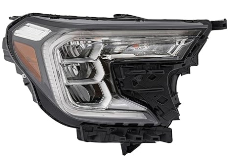 GMC TERRAIN 2018-2024 — LED HEAD LIGHT RH; BLACK BEZEL; W/O DENALI; AT4/SLE/SLT; 2022-2024 (OE 84945166)