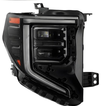 GMC SIERRA PICKUP 2019-2025 — LED HEADLIGHT RH; ALL BLACK INTERIOR; FOR SLE/PRO/ELEVATION; 1500; 2022-2025 (85721096)